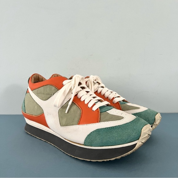 MM6 Maison Martin Margiela Shoes - MM6 Maison Martin‎ Margiela Neo Colorblock Low Top Green Orange White Sneakers